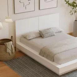 King Platform Bed with Headboard (78