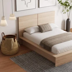 King Platform Bed with Headboard (78