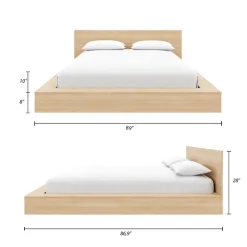 King Platform Bed with Headboard (78