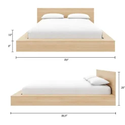 King Platform Bed with Headboard (78