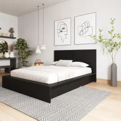 King Platform Bed with Headboard (78") - Nexera