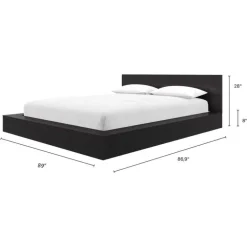 King Platform Bed with Headboard (78") - Nexera
