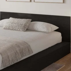 King Platform Bed with Headboard (78