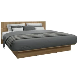 King Platform Bed with Headboard (78")