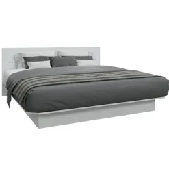 King Platform Bed with Headboard (78