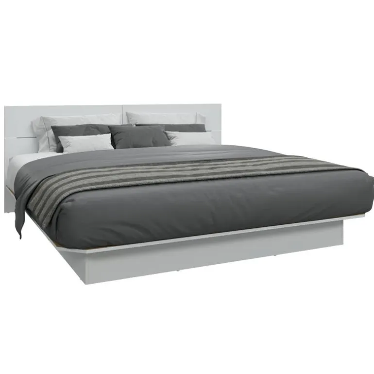 King Platform Bed with Headboard (78")
