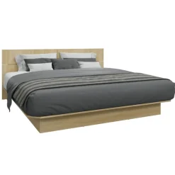 King Platform Bed with Headboard (78