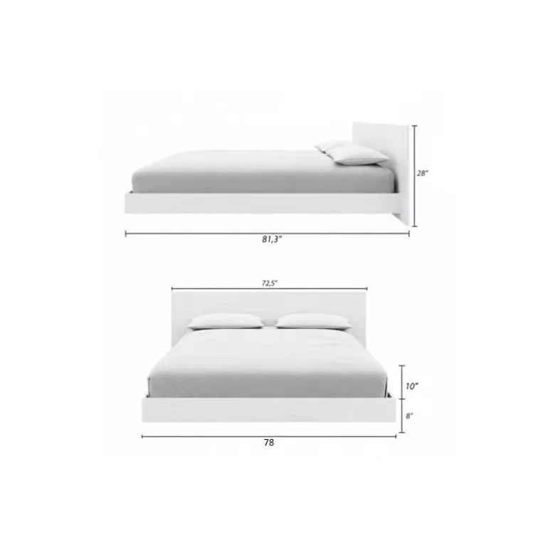 King Platform Bedroom Set (78") - 4 pcs - Nexera