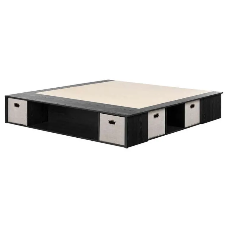 King Storage Bed With Baskets (78") - South Shore