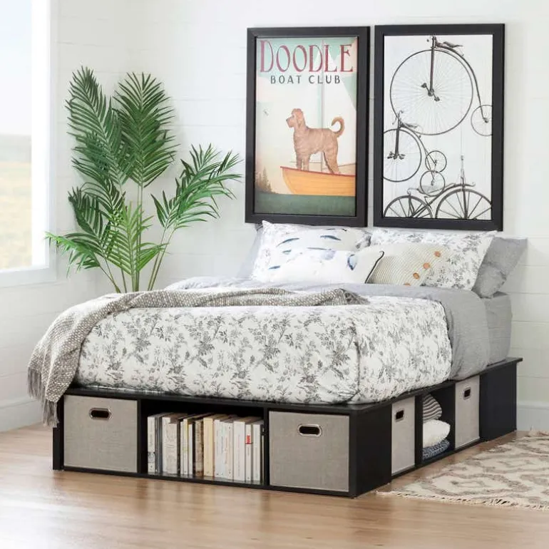 King Storage Bed With Baskets (78") - South Shore