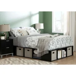 King Storage Bed With Baskets (78