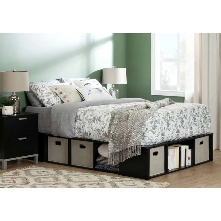 King Storage Bed With Baskets (78") - South Shore
