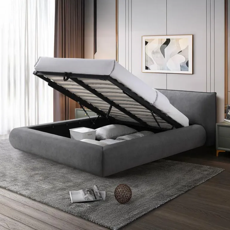 King Upholstered Storage Bed - 78"
