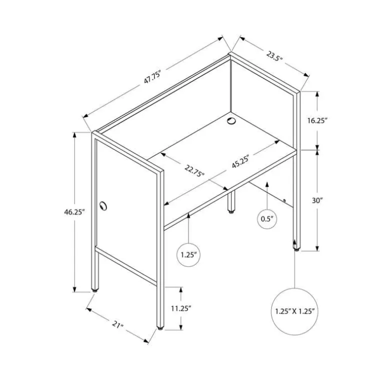 48"l office cubicle - Monarch