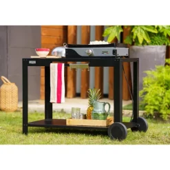 Le Marquier 110 XL Black Outdoor Serving Cart