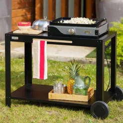Le Marquier 110 XL Black Outdoor Serving Cart