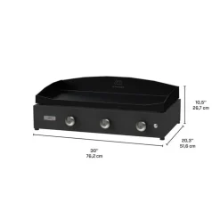 Le Marquier Pure 375 Black Gas Plancha - 24 566 BTU