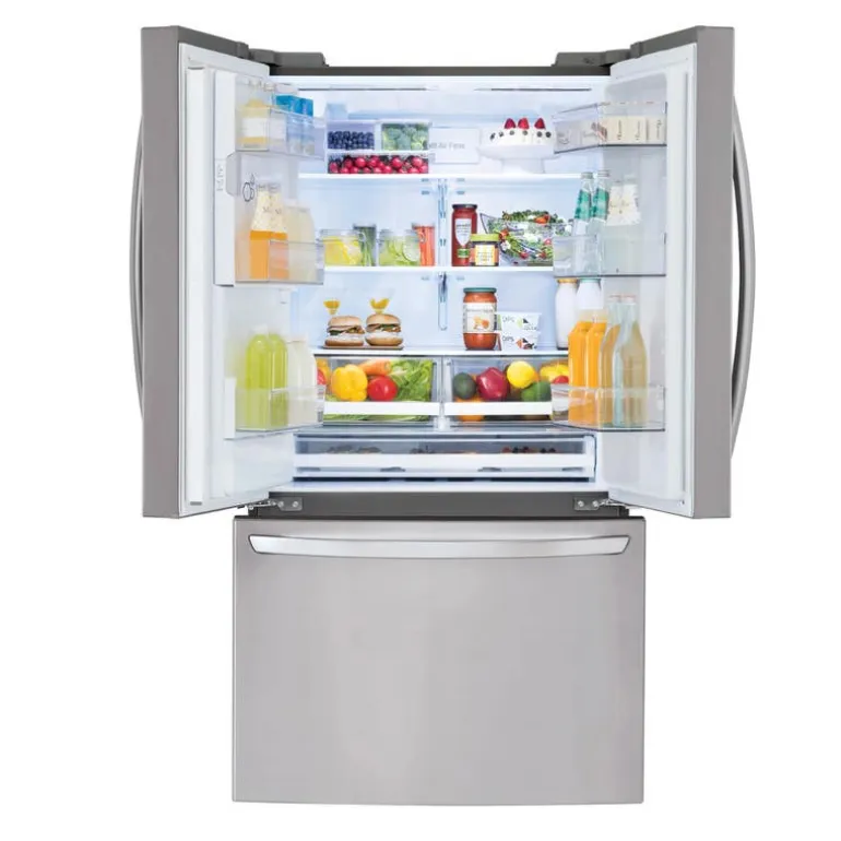 LG 28 Cu ft 36 In Refrigerator Stainless Steel Bottom Freezer, French door - LHFS28XBS