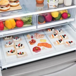 LG 28 Cu ft 36 In Refrigerator Stainless Steel Bottom Freezer, French door - LHFS28XBS