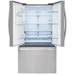LG 28 Cu ft 36 In Refrigerator Stainless Steel Bottom Freezer, French door - LHFS28XBS