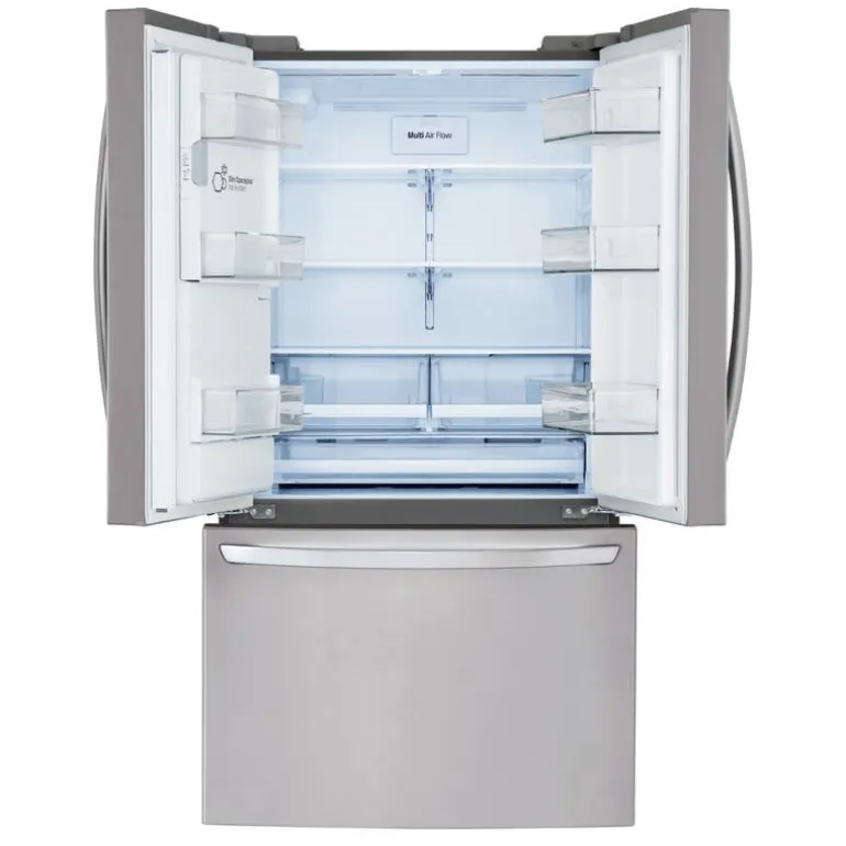 LG 28 Cu ft 36 In Refrigerator Stainless Steel Bottom Freezer, French door - LHFS28XBS