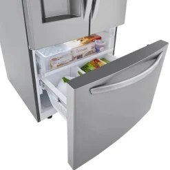 LG 28 Cu ft 36 In Refrigerator Stainless Steel Bottom Freezer, French door - LHFS28XBS