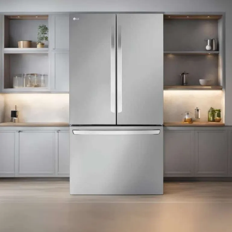 LG 31.7 Cu Ft 36 In Refrigerator Stainless Steel Bottom Freezer, French door - LRFLS3206S