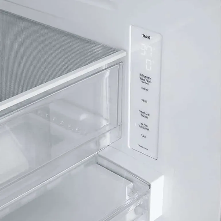 LG 25 Cu Ft 33 In Refrigerator Stainless Steel Bottom Freezer, French door - LF25S6200S