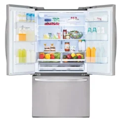 LG 28 Cu ft 36 In Refrigerator Stainless Steel Bottom Freezer, French door - LRFS28XBS