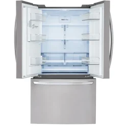 LG 28 Cu ft 36 In Refrigerator Stainless Steel Bottom Freezer, French door - LRFS28XBS