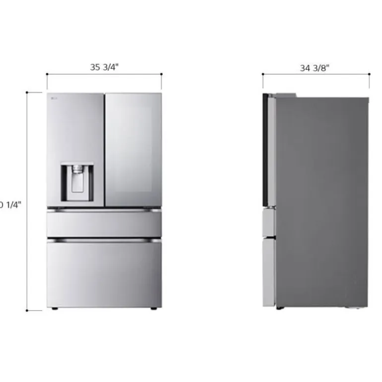 LG 29 Cu Ft 36 In Refrigerator Stainless Steel Bottom Freezer, French door - LF29S9775S