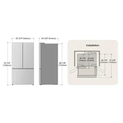 LG 30,7 Cu Ft 36 In Refrigerator Stainless Steel Bottom Freezer, French door - LRYXS3106S