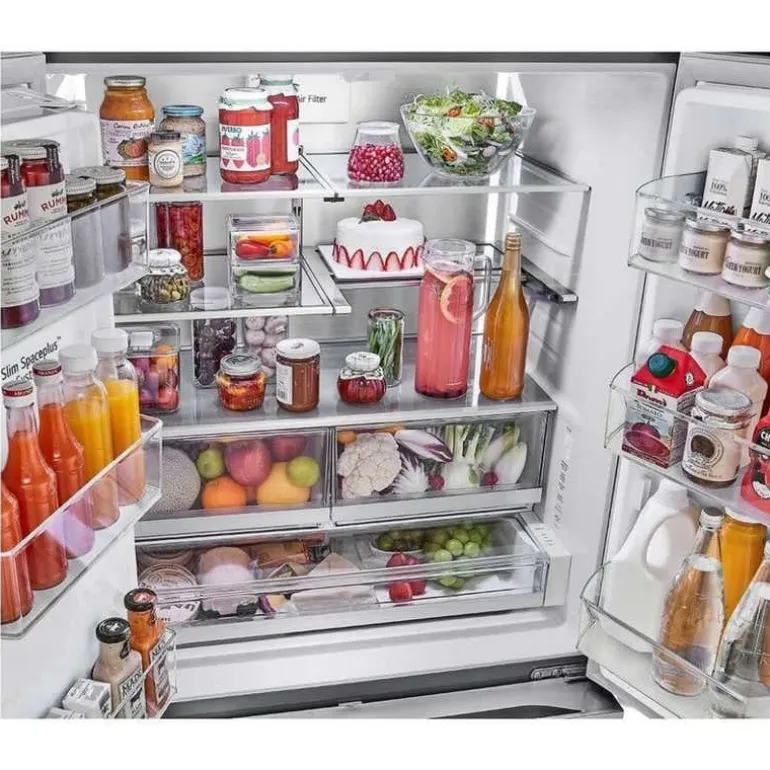 LG 30,7 Cu Ft 36 In Refrigerator Stainless Steel Bottom Freezer, French door - LRYXS3106S