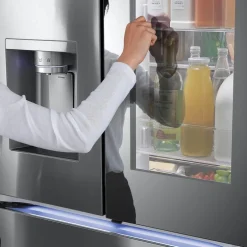 LG 31 Cu Ft 36 In Refrigerator Stainless Steel Bottom Freezer, French door - LRYKS3106S