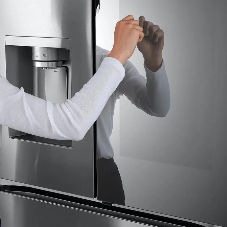LG 31 Cu Ft 36 In Refrigerator Stainless Steel Bottom Freezer, French door - LRYKS3106S