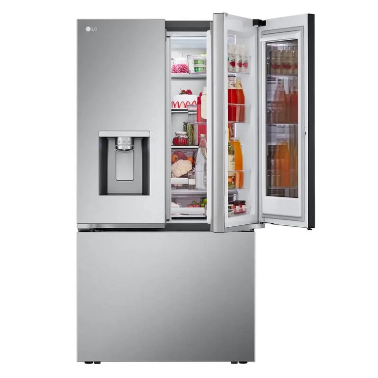 LG 31 Cu Ft 36 In Refrigerator Stainless Steel Bottom Freezer, French door - LRYKS3106S