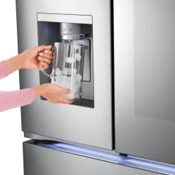 LG 31 Cu Ft 36 In Refrigerator Stainless Steel Bottom Freezer, French door - LRYKS3106S