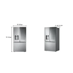 LG 31 Cu Ft 36 In Refrigerator Stainless Steel Bottom Freezer, French door - LRYKS3106S