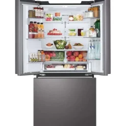 LG 25 Cu Ft 33 In Refrigerator Black Stainless Bottom Freezer, French door - LF25S6330D