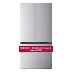 LG 21 Cu Ft 33 In Refrigerator Stainless Steel Bottom Freezer, French door - LF21C6200S