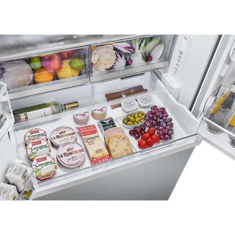 LG 26 Cu Ft 36 In Refrigerator Stainless Steel Bottom Freezer, French door - LRYXC2606S