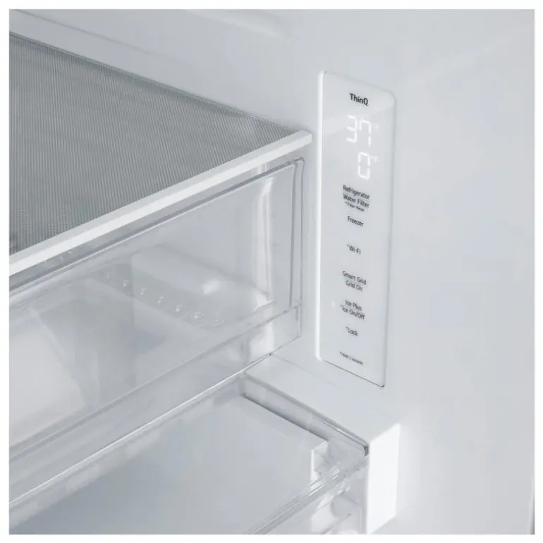 LG 25 Cu Ft 33 In Refrigerator Stainless Steel Bottom Freezer, French door - LF25H6200S