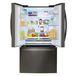 LG 28 Cu ft 36 In Refrigerator Black Stainless Bottom Freezer, French door - LRFS28XBD