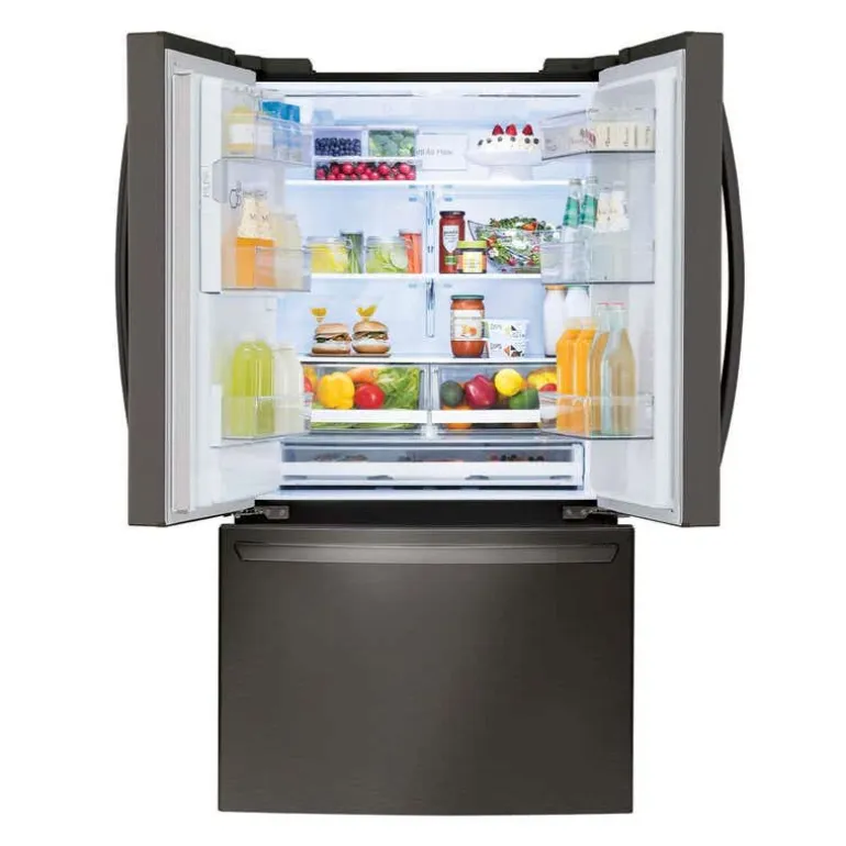 LG 28 Cu ft 36 In Refrigerator Black Stainless Bottom Freezer, French door - LRFS28XBD