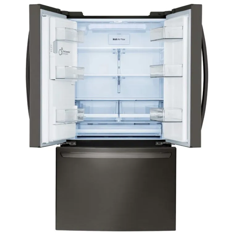 LG 28 Cu ft 36 In Refrigerator Black Stainless Bottom Freezer, French door - LRFS28XBD