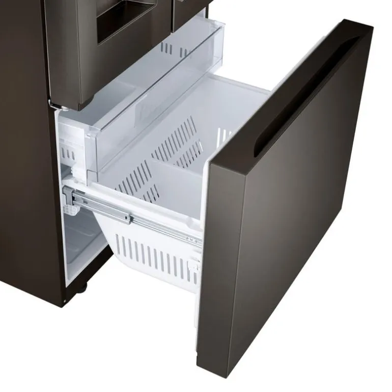 LG 25 Cu Ft 33 In Refrigerator Black Stainless Bottom Freezer, French door - LF25H6330D
