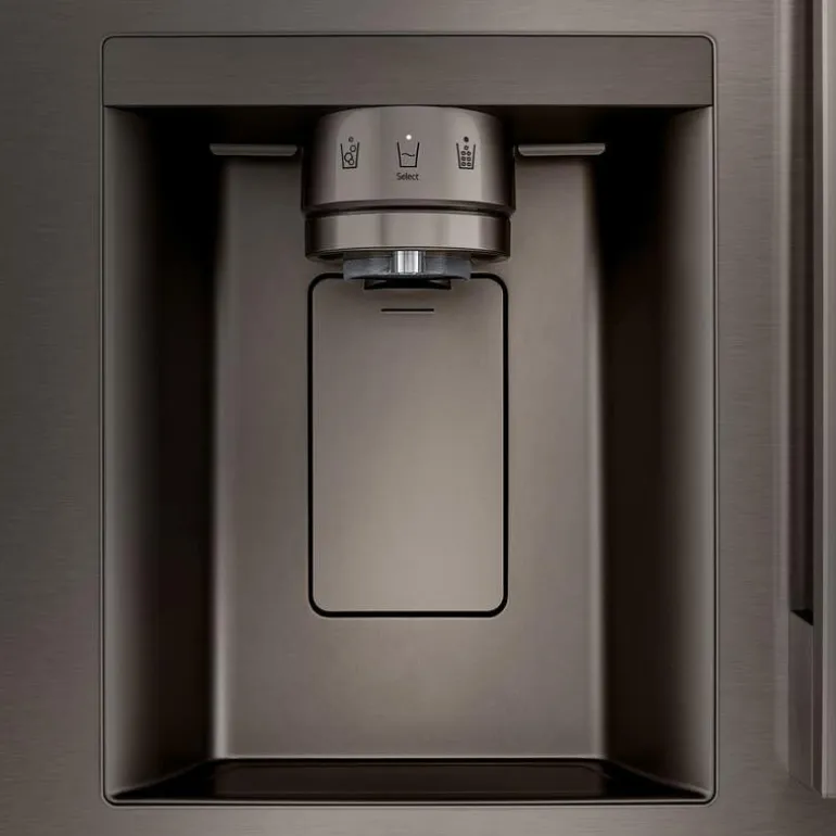 LG 25 Cu Ft 33 In Refrigerator Black Stainless Bottom Freezer, French door - LF25H6330D