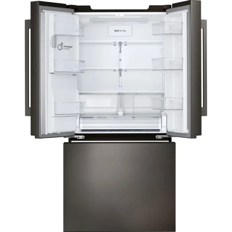LG 25 Cu Ft 33 In Refrigerator Black Stainless Bottom Freezer, French door - LF25H6330D