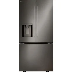 LG 25 Cu Ft 33 In Refrigerator Black Stainless Bottom Freezer, French door - LF25H6330D