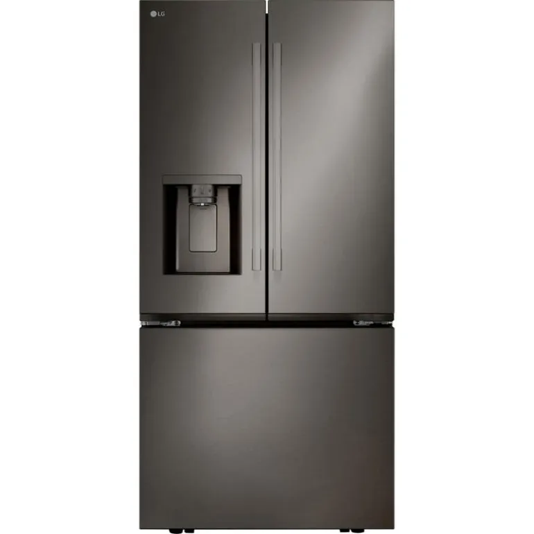 LG 25 Cu Ft 33 In Refrigerator Black Stainless Bottom Freezer, French door - LF25H6330D